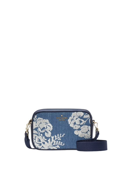 Kate Spade Madison Camera Bag Vase Floral In Blue Multi KH777