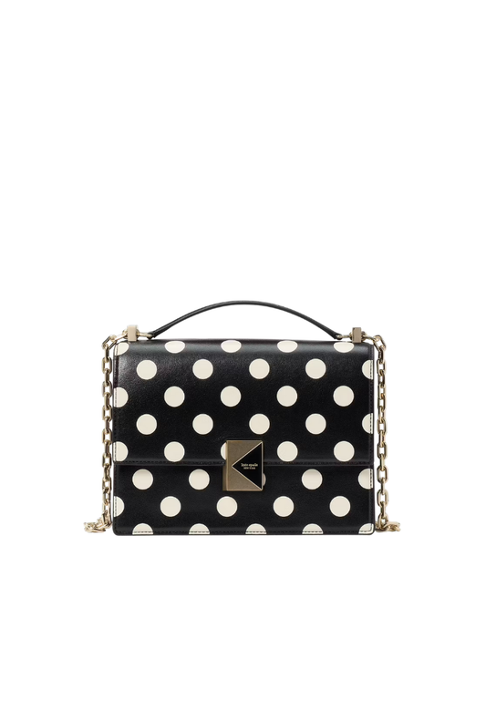 ( PREORDER ) Kate Spade Deco Chain Shoulder Bag In Black Multi KK595