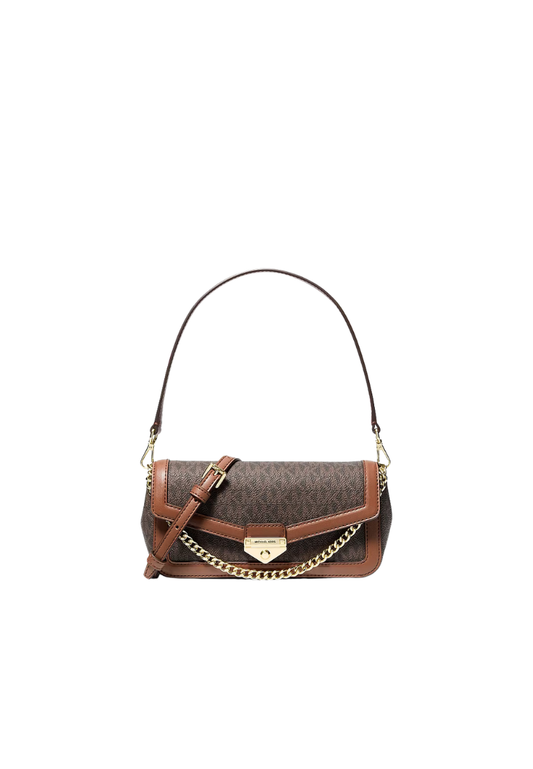 Michael Kors Soho Small Crossbody Bag Signature Logo Convertible In Brown 35S6G1SC5B