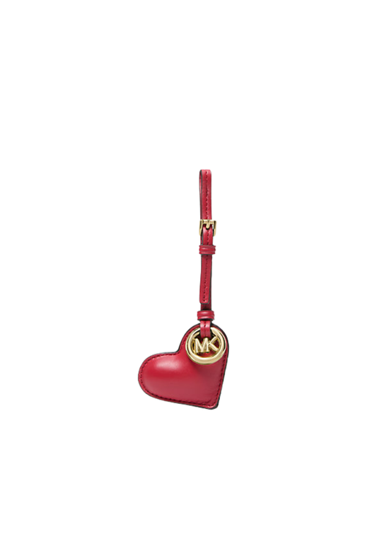 ( PREORDER ) Michael Kors Puffy Heart Leather Charm In Crimson 32F5GD0K3L
