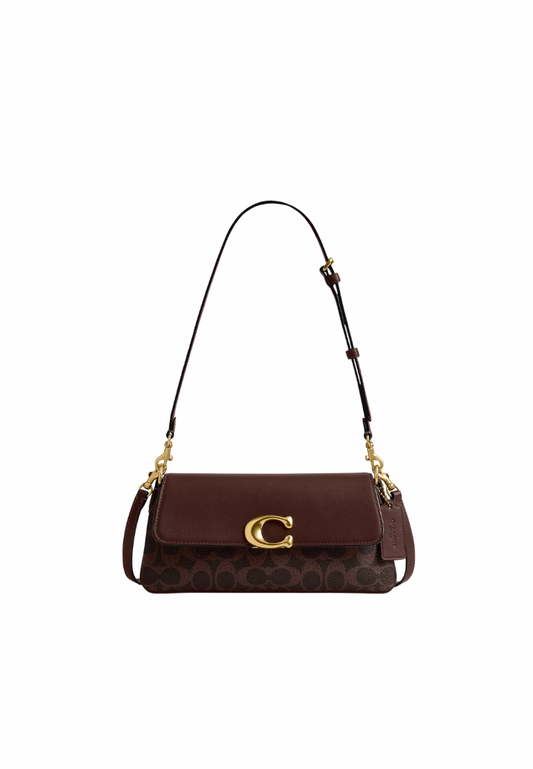 ( PREORDER ) Coach Jet In Signature Canvas Shoulder Bag In Brass CBA83