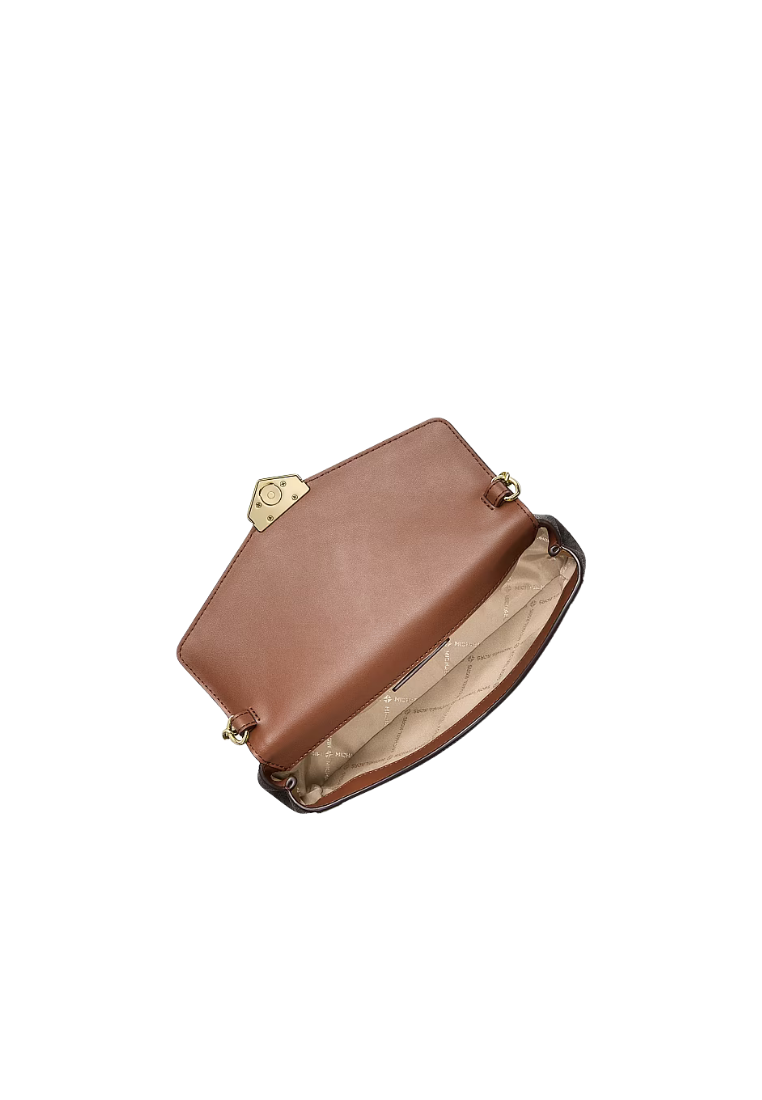 Michael Kors Soho Small Crossbody Bag Signature Logo Convertible In Brown 35S6G1SC5B