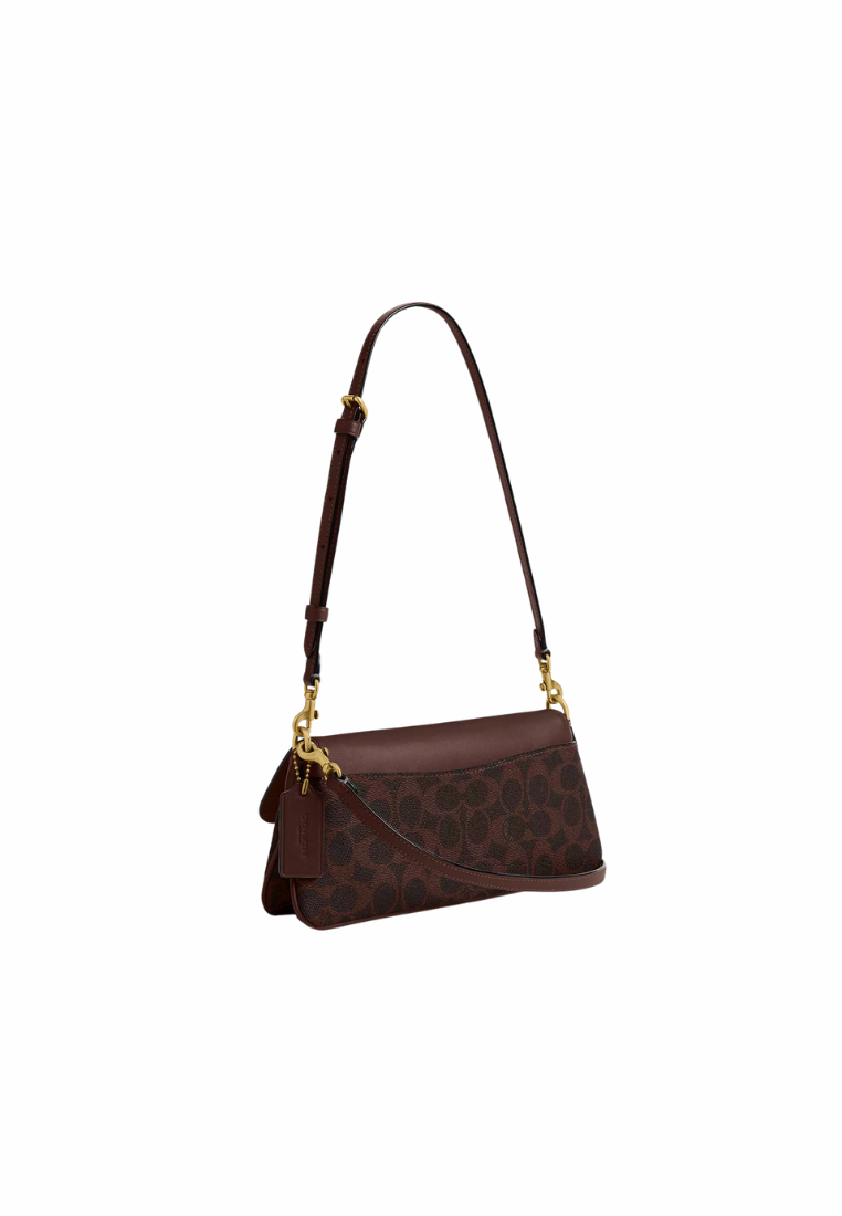 ( PREORDER ) Coach Soft Tabby In Signature Jacquard Shoulder Bag In Oak Maple CDT21