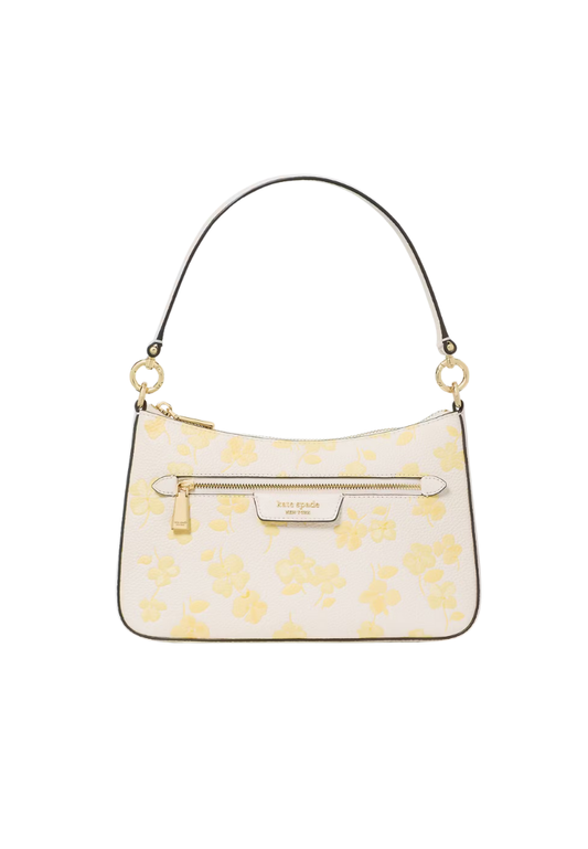 ( PREORDER ) Kate Spade Hudson Spring Pansies Convertible Crossbody bag In Yuzu Jam Multi KK788