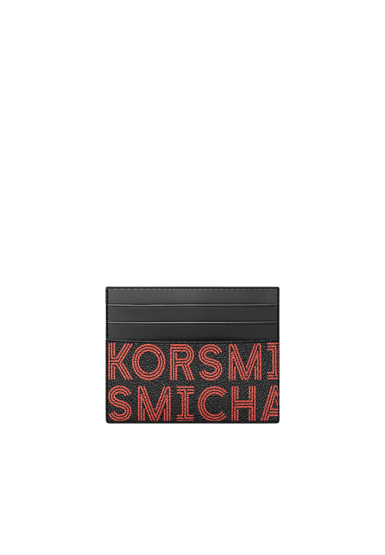 ( PREORDER ) Michael Kors Cooper Graphic Logo Card Case In Bright Red 36F5LCOD2U