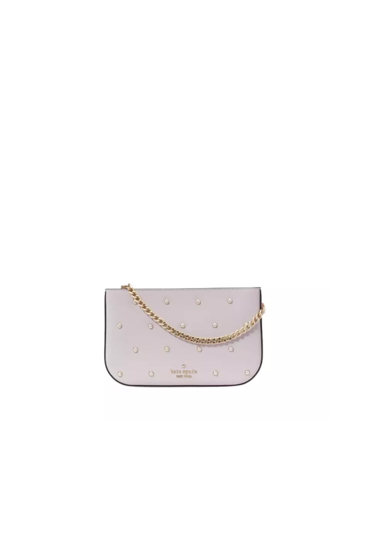 Kate Spade Madison Studded Pearls Pochette Shoulder Bag In Lilac Moon KF399