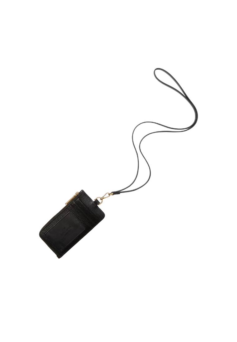 ( PREORDER ) Kate Spade Madison Card Case Lanyard In Black KC573