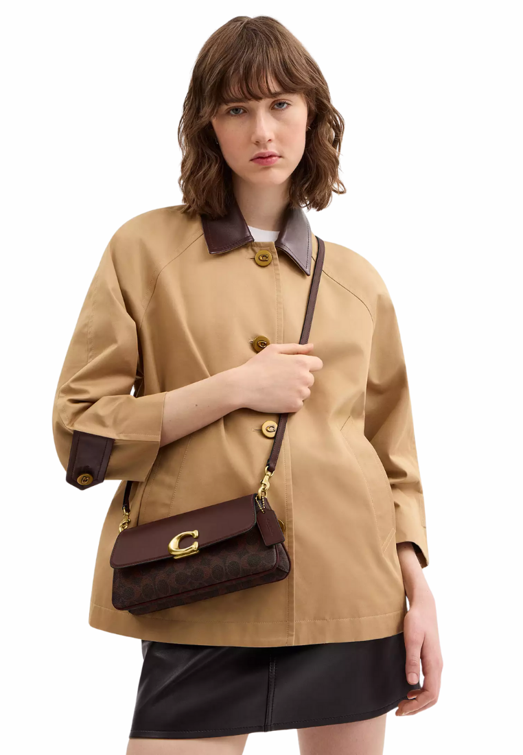( PREORDER ) Coach Soft Tabby In Signature Jacquard Shoulder Bag In Oak Maple CDT21