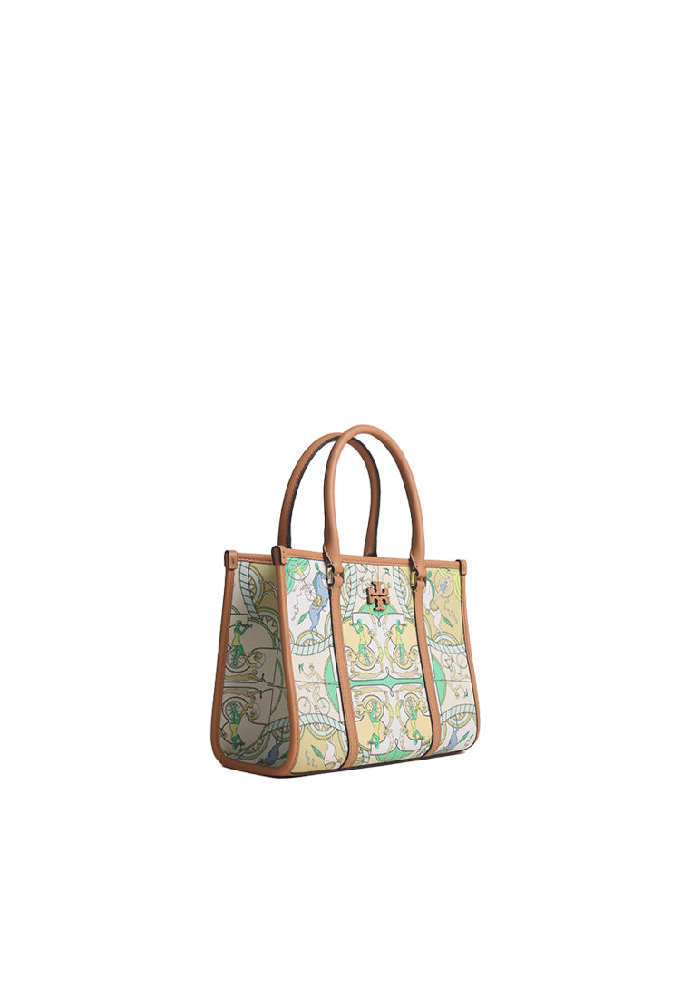 Tory Burch Blake Printed Canvas Small Tote Bag In Green Multi 171341