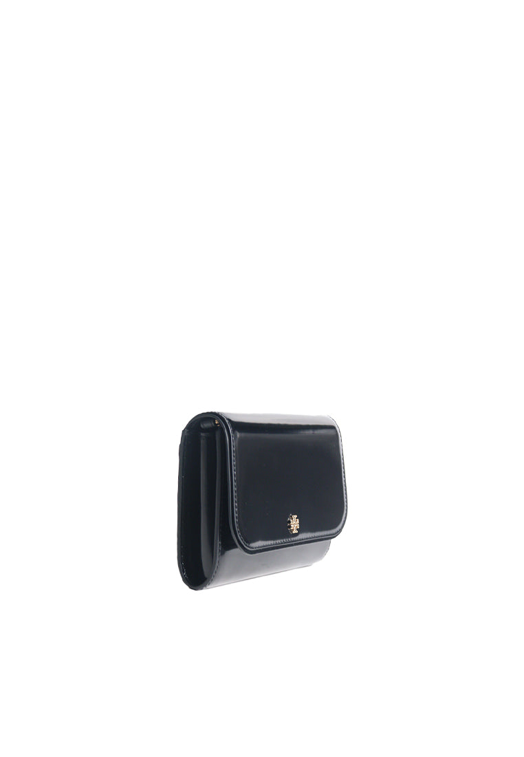 Tory Burch Emerson Smooth Chain Wallet In Black 176976