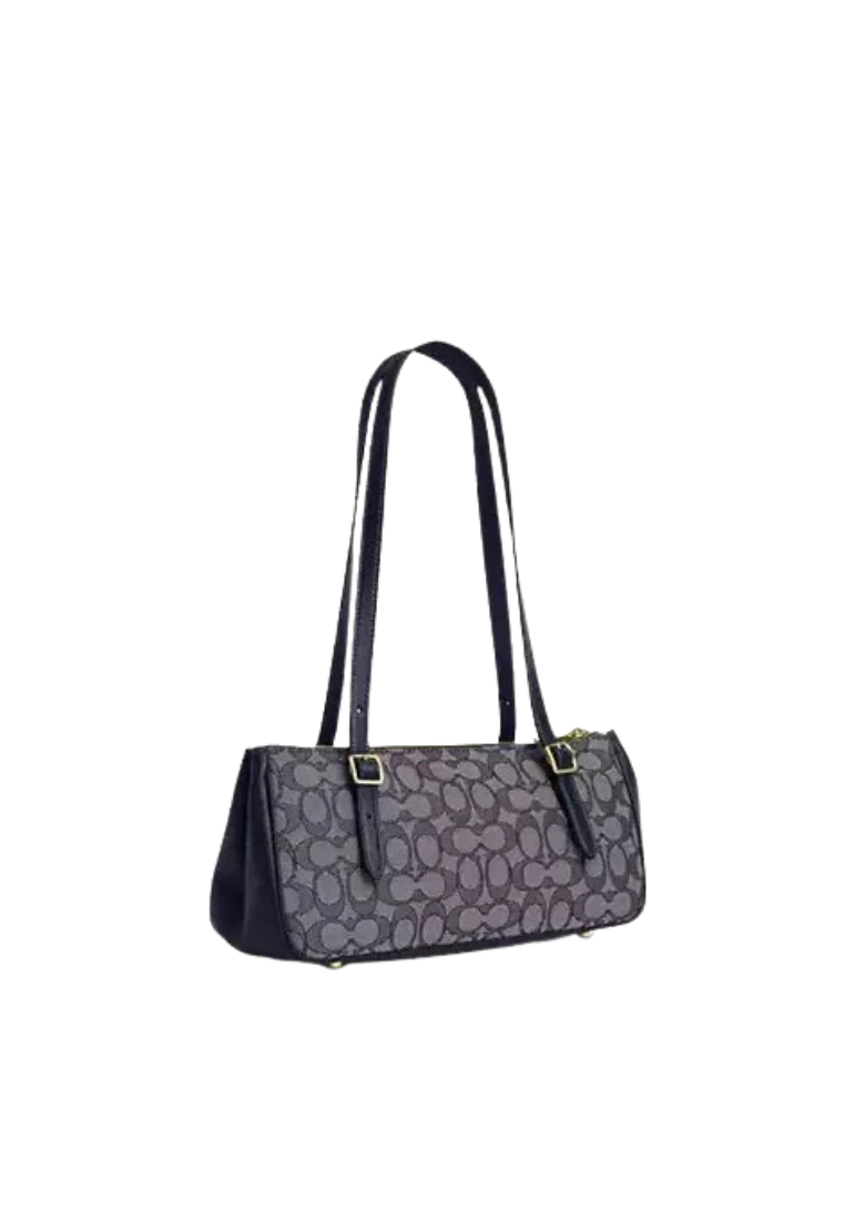 ( PREORDER ) Coach Asher In Signature Jacquard Shoulder Bag In Midnight Navy CBJ03