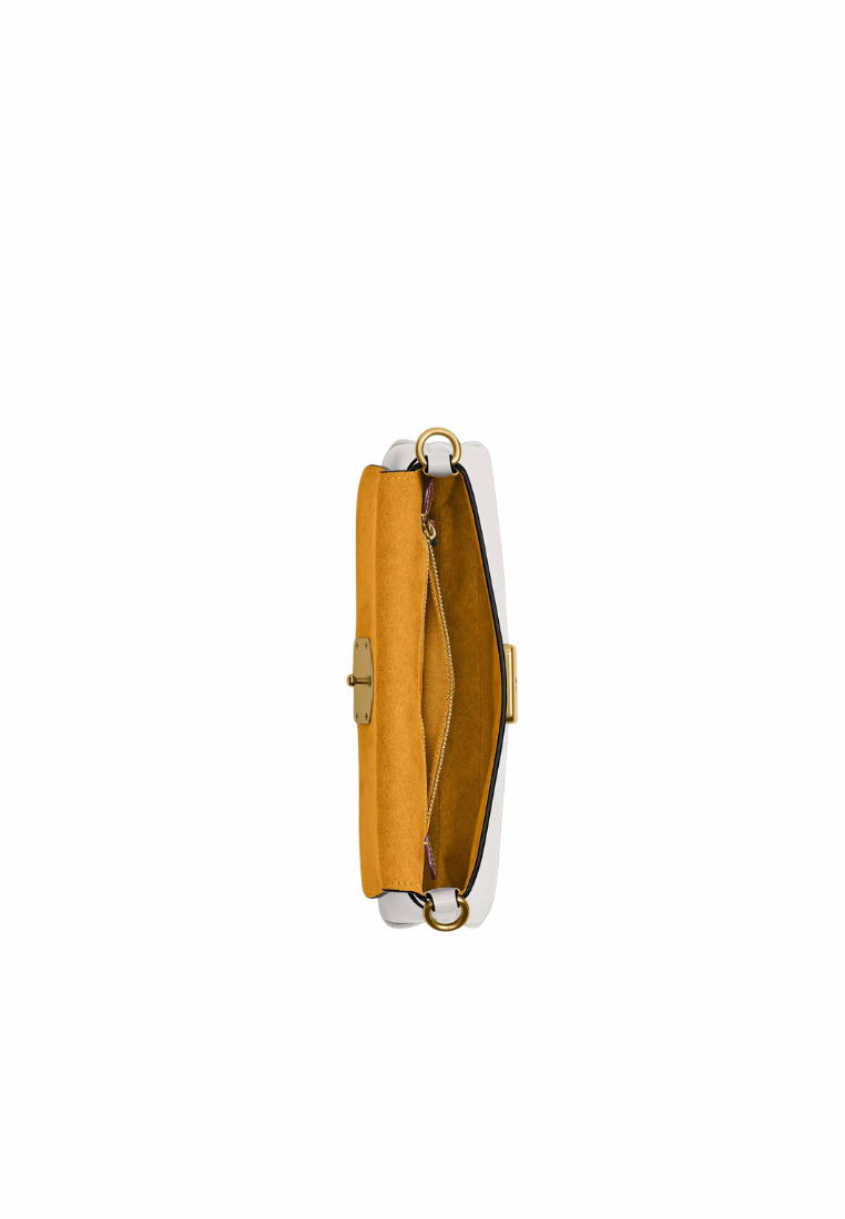 ( PREORDER ) Coach Jet Shoulder Bag In Brass Chalk CAM16
