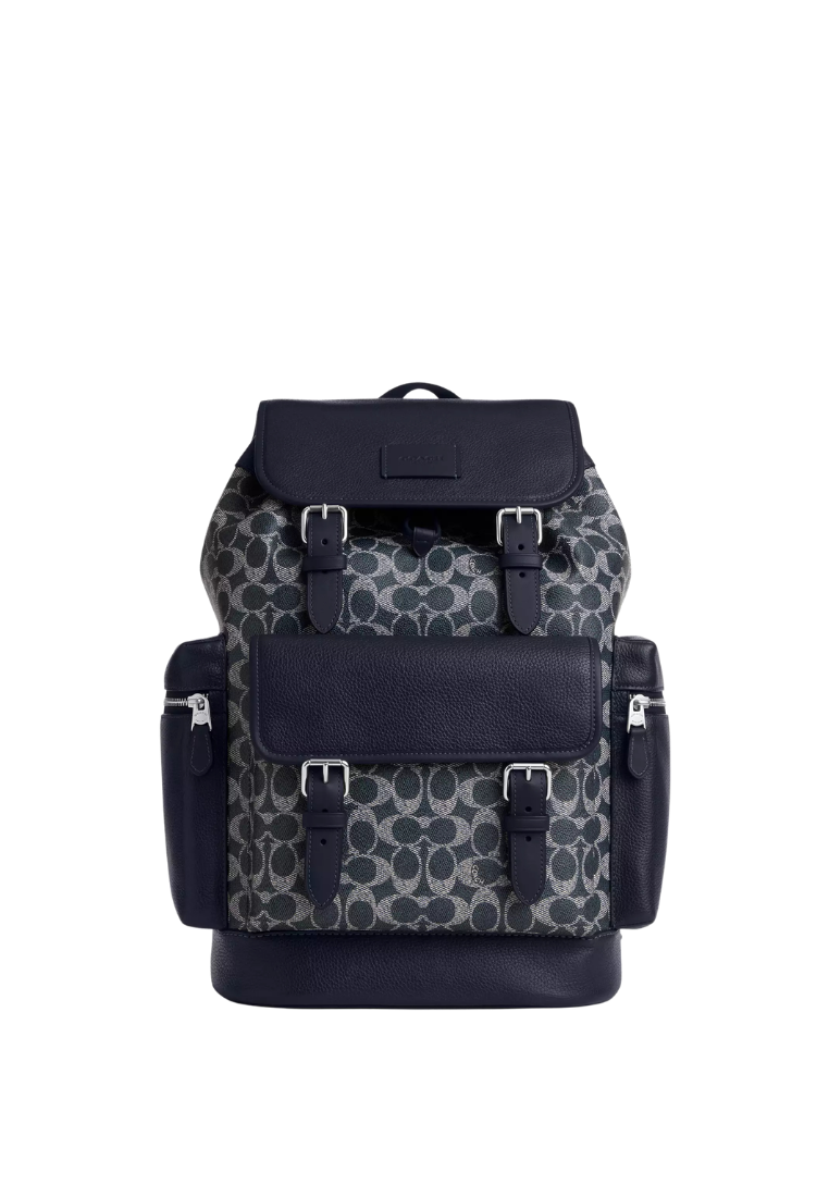 ( PREORDER ) Coach Sprint In Colorblock Signature Canvas Backpack In Denim Chalk CBI12