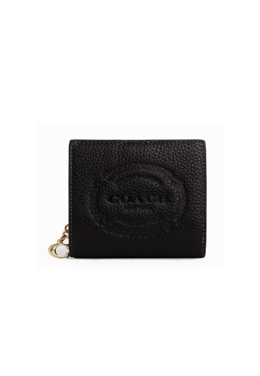 Coach Snap Wallet Heritage In Black CM216