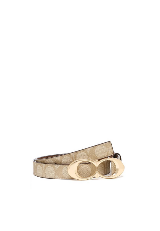 Coach Signature Buckle Belt In Light Khaki CA516 (M)