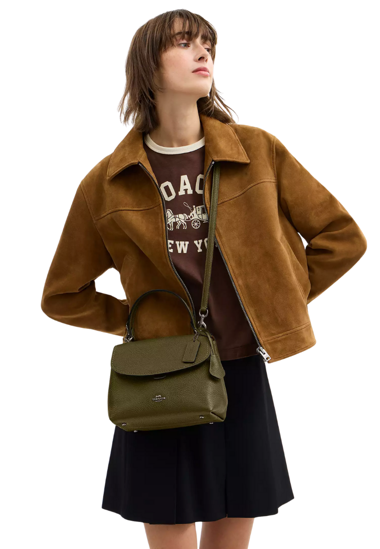 ( PREORDER ) Coach Emory Top Handle Crossbody Bag In Olive CCE53