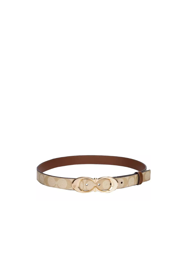 Coach Signature Buckle Belt In Light Khaki CA516 (M)