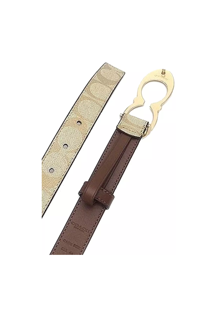 Coach Signature Buckle Belt In Light Khaki CA516 (M)