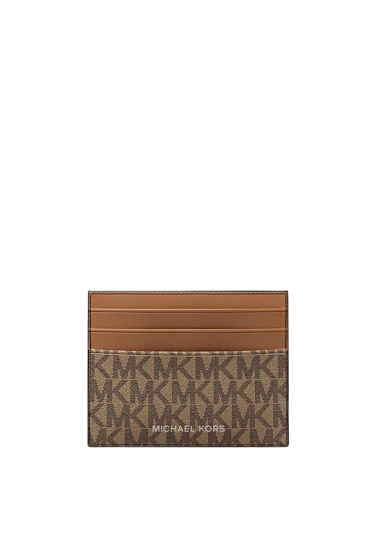 ( PREORDER ) Michael Kors Cooper Logo With Coin Pouch Billfold Wallet In Brown Black 36U9LCRF3B