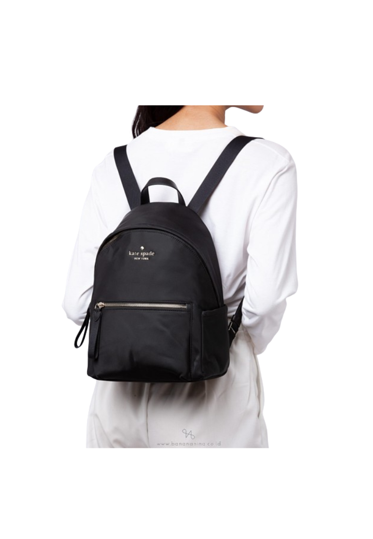 Kate Spade Chelsea Medium Backpack Nylon In Black KC522