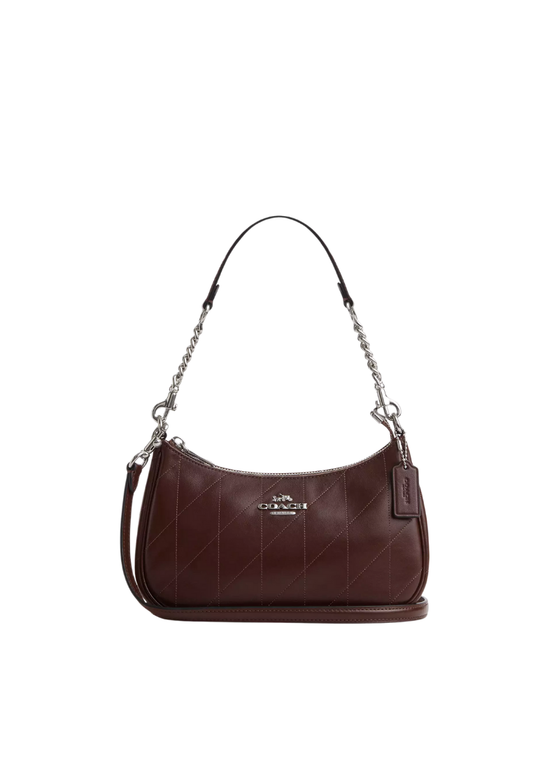 ( PREORDER ) Coach Teri With Quilting Shoulder Bag In Silver CDP32