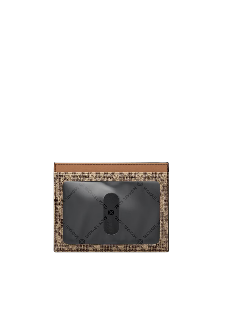 ( PREORDER ) Michael Kors Cooper Logo With Coin Pouch Billfold Wallet In Brown Black 36U9LCRF3B
