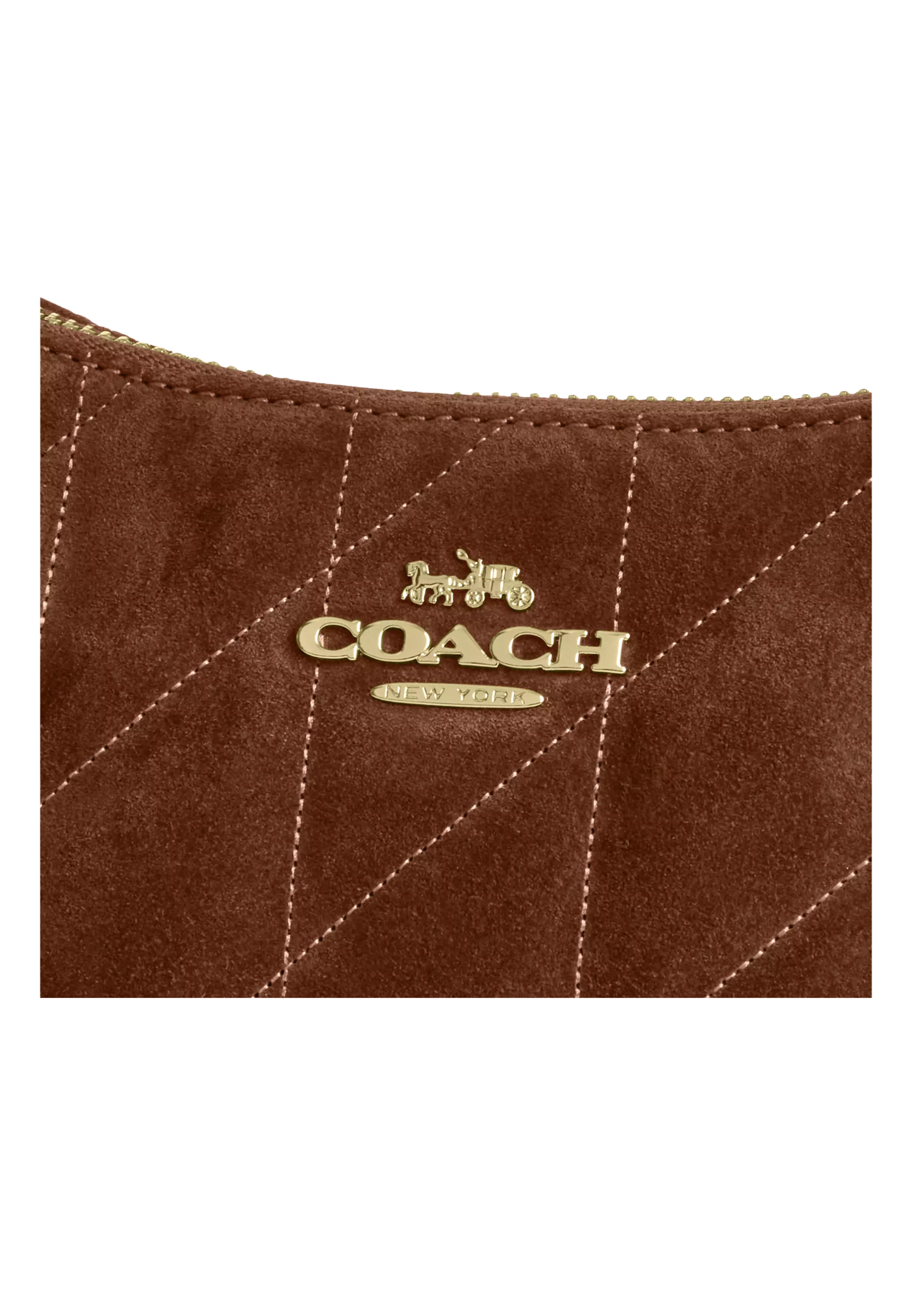 ( PREORDER ) Coach Teri With Quilting Shoulder Bag In Warm Brown CET35