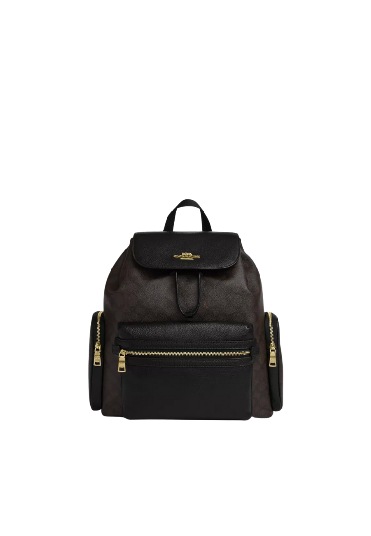 ( PREORDER ) Coach Baby Backpack In Gold Walnut Black CZ187