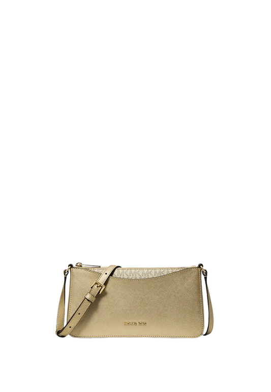 Michael Kors Arden Medium Metallic Crossbody Bag In Pale Gold 35F5G4XC8M