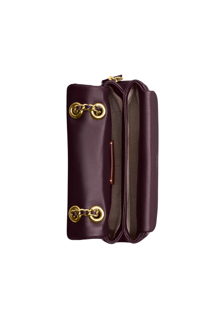 ( PREORDER ) Coach Tabby 20 With Pillow Quilting Shoulder Bag In Black Currant CP149