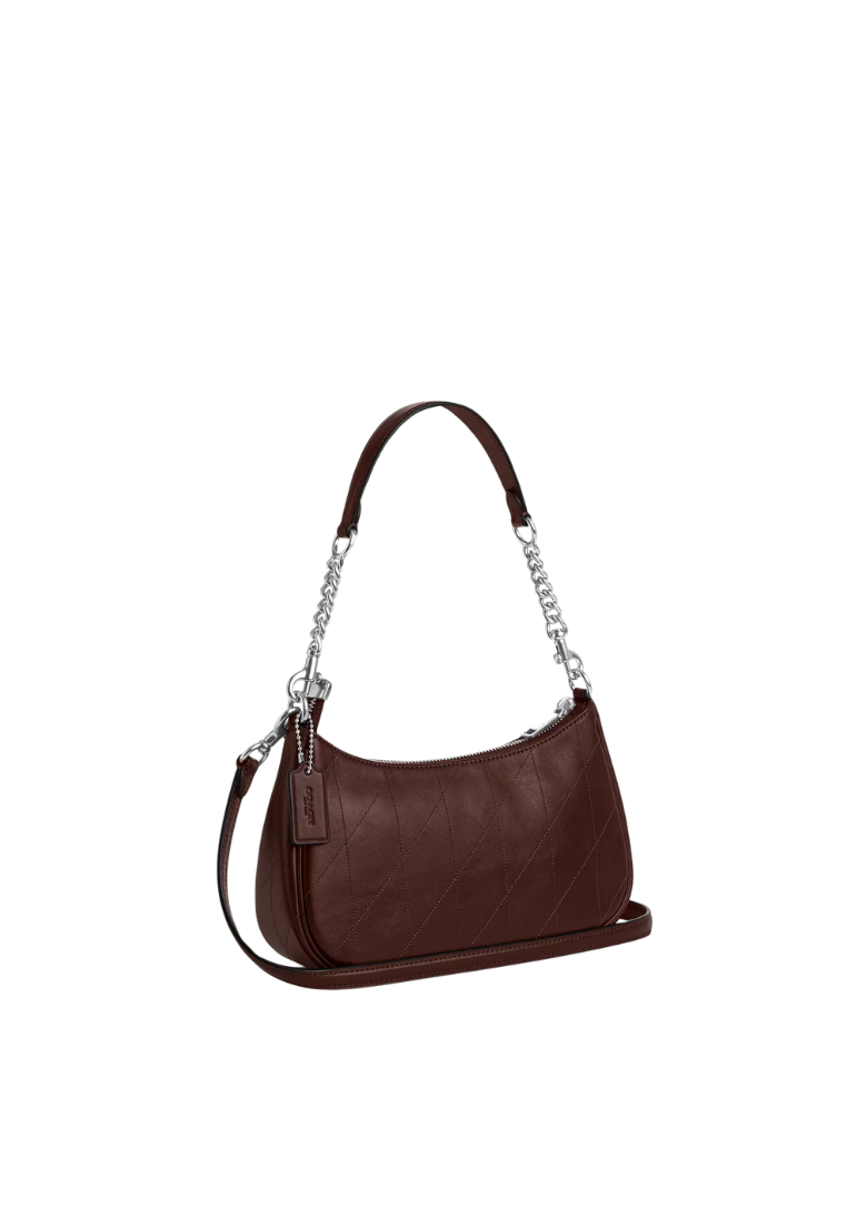( PREORDER ) Coach Teri With Quilting Shoulder Bag In Silver CDP32