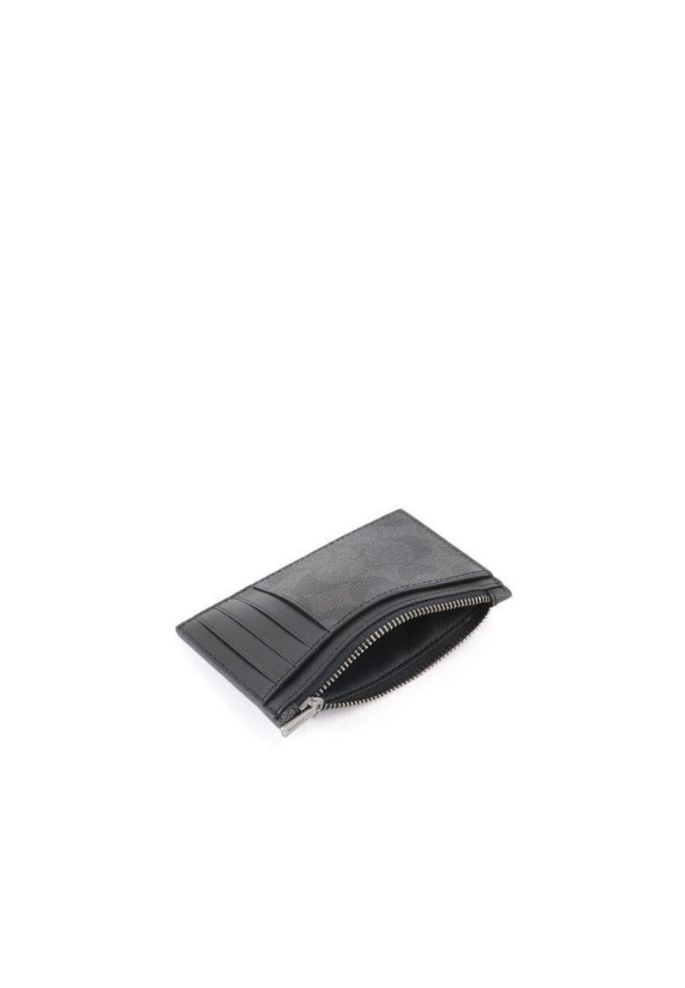 Coach Signature Zip C4281 Card Case In Black