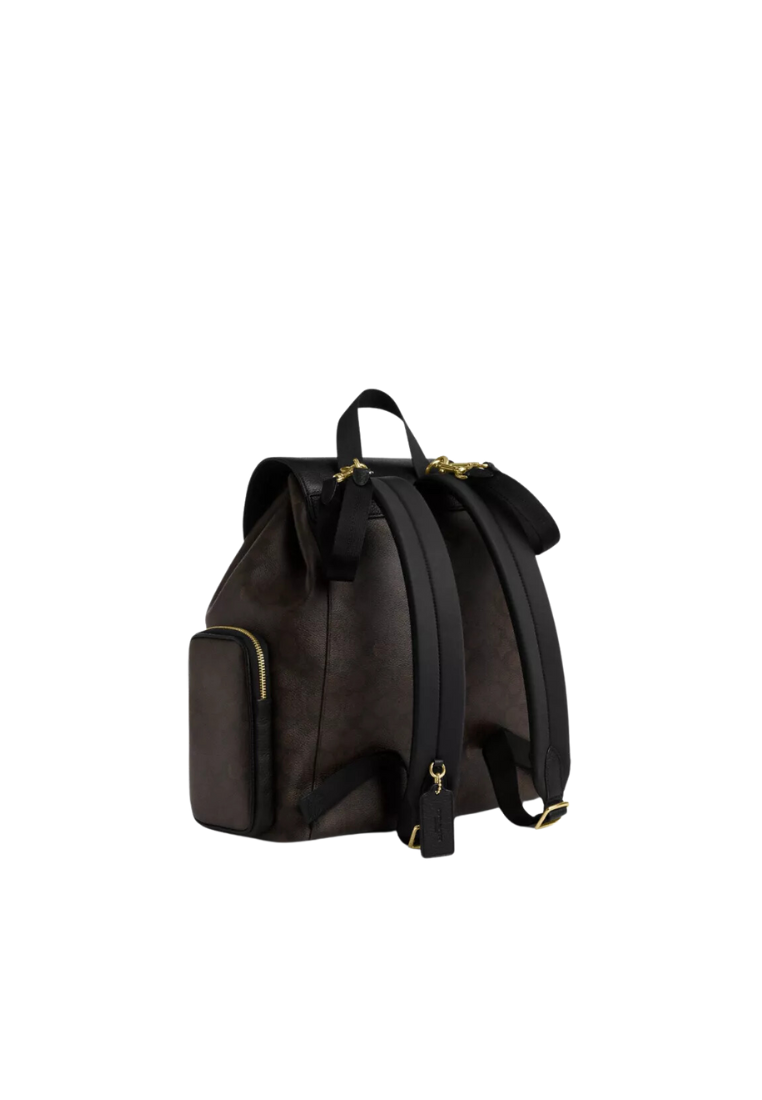 ( PREORDER ) Coach Baby Backpack In Gold Walnut Black CZ187