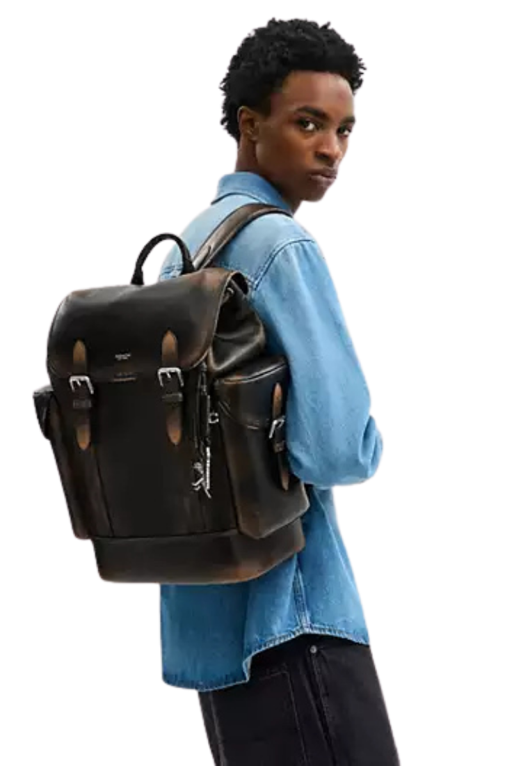 ( PREORDER ) Coach Hitch In Loved Leather Backpack In Light Tan CBF05
