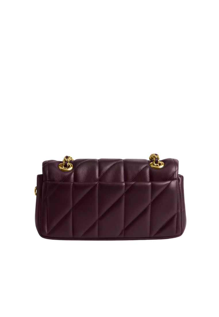 ( PREORDER ) Coach Tabby 20 With Pillow Quilting Shoulder Bag In Black Currant CP149