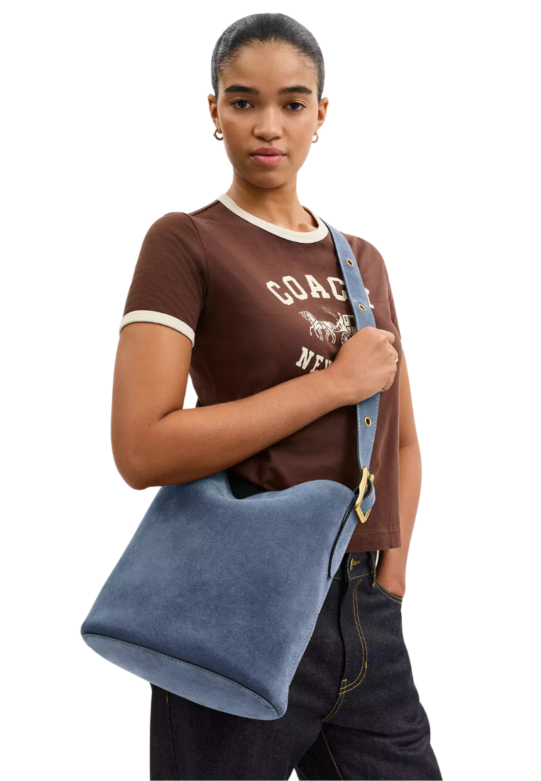 ( PREORDER ) Coach Bleecker Bucket Bag In Light Denim CCC24