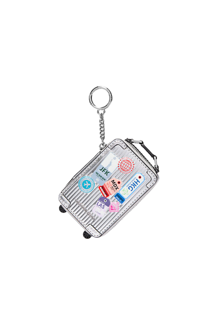 ( PREORDER ) Michael Kors Suitcase Bag Charm In Silver 35R6SGFK5K