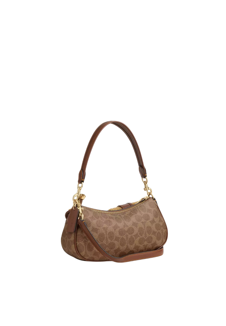 ( PREORDER ) Coach Ashton With Signature Canvas Shoulder Bag In Vintage Brown CCZ24
