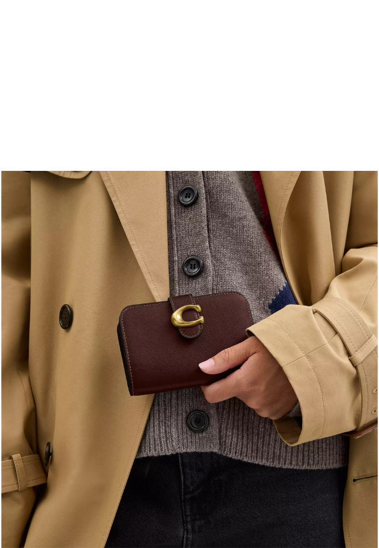 ( PREORDER ) Coach Tabby Wallet In Brass Maple CY234