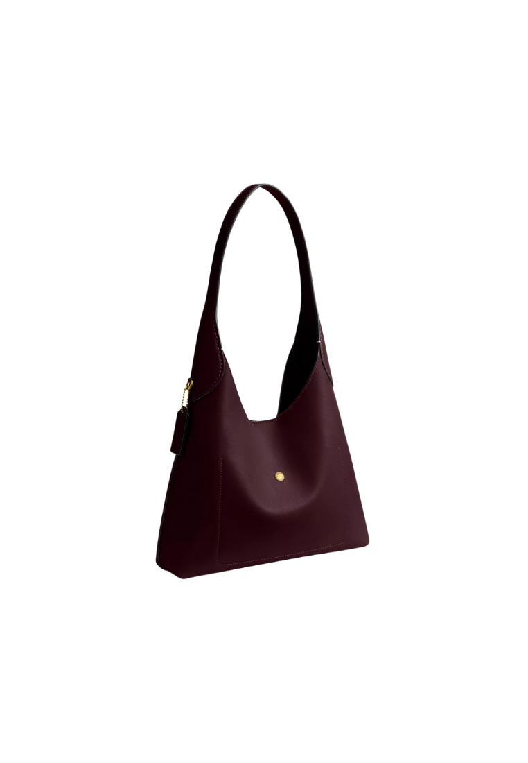 ( PREORDER ) Coach Brooklyn 28 Shoulder Bag In Brass Merlot CU068