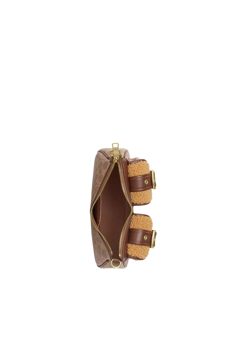 ( PREORDER ) Coach Ashton With Signature Canvas Shoulder Bag In Vintage Brown CCZ24