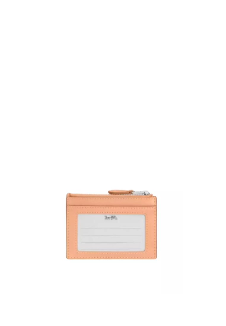 Coach Skinny Id Card Case In Signature Jacquard In Faded Blush CT994