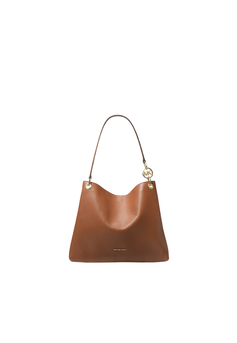 ( PREORDER ) Michael Kors Christina Large Pebbled Leather Shoulder Bag In Luggage 35T5G8WE6L