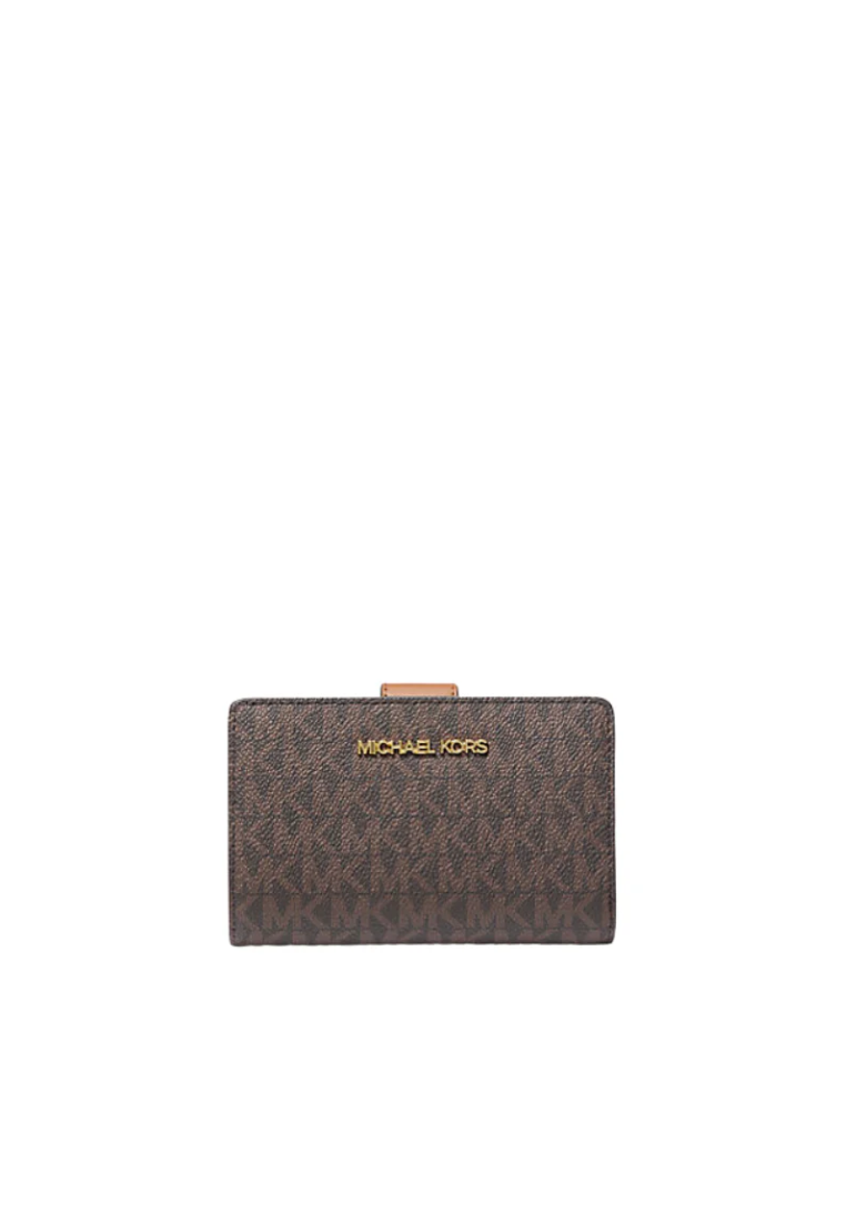 Michael Kors Medium Signature Logo Wallet In Brown 35F8GTVF2B