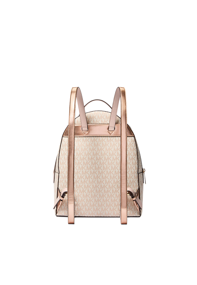 ( PREORDER ) Michael Kors Sheila Backpack Medium Two-Tone Signature In Rose Gold 35F4G6HB6M