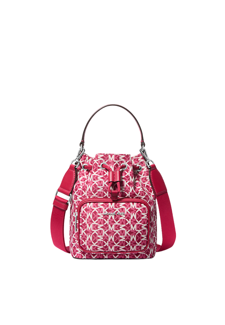 ( PREORDER ) Michael Kors Khai Small Signature Logo Bucket bag In Dark Raspberry 35T5S5FM5C