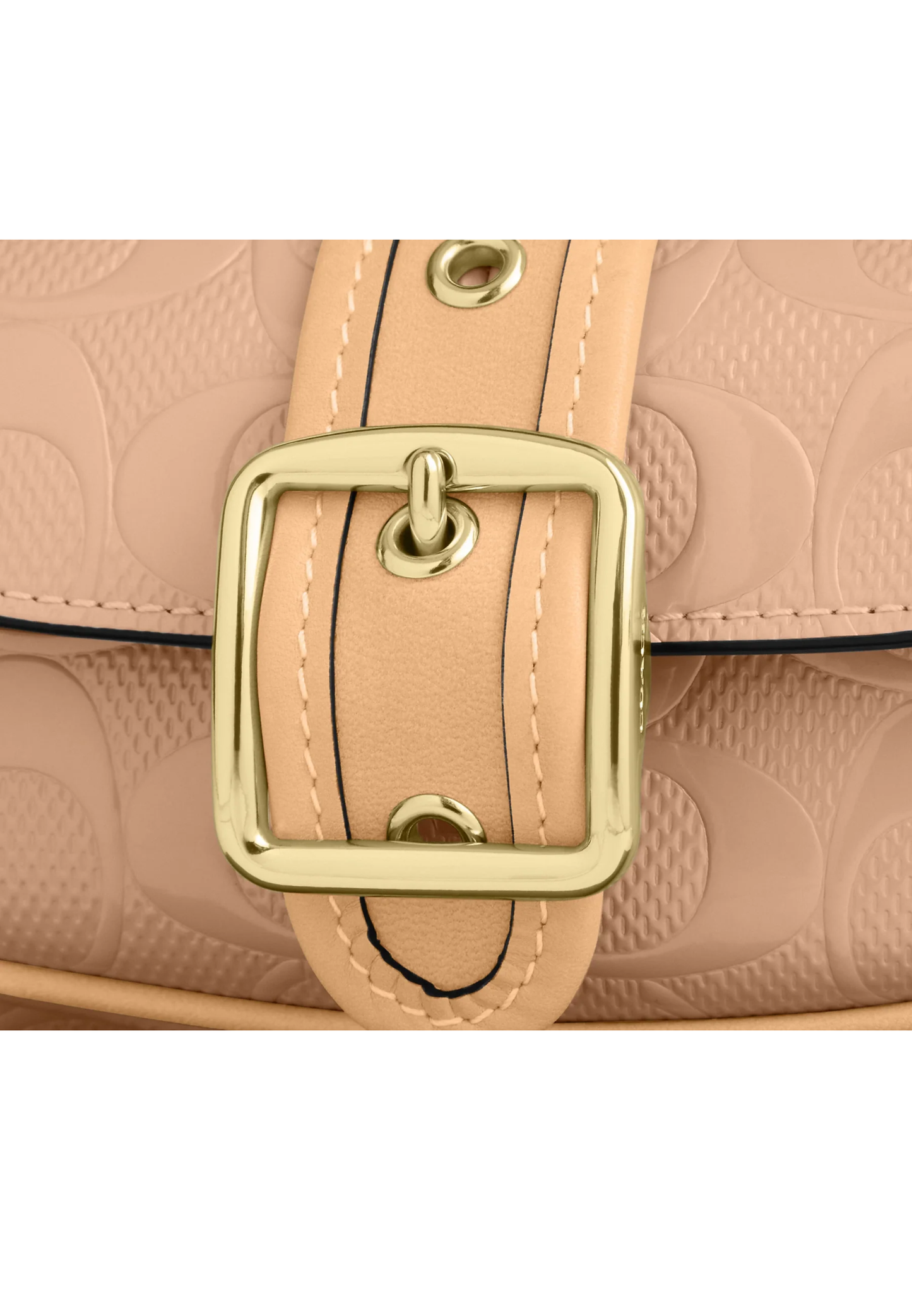 Coach Ashton Mini Shoulder Bag Signature Patent Leather In Faded Blush CEN11