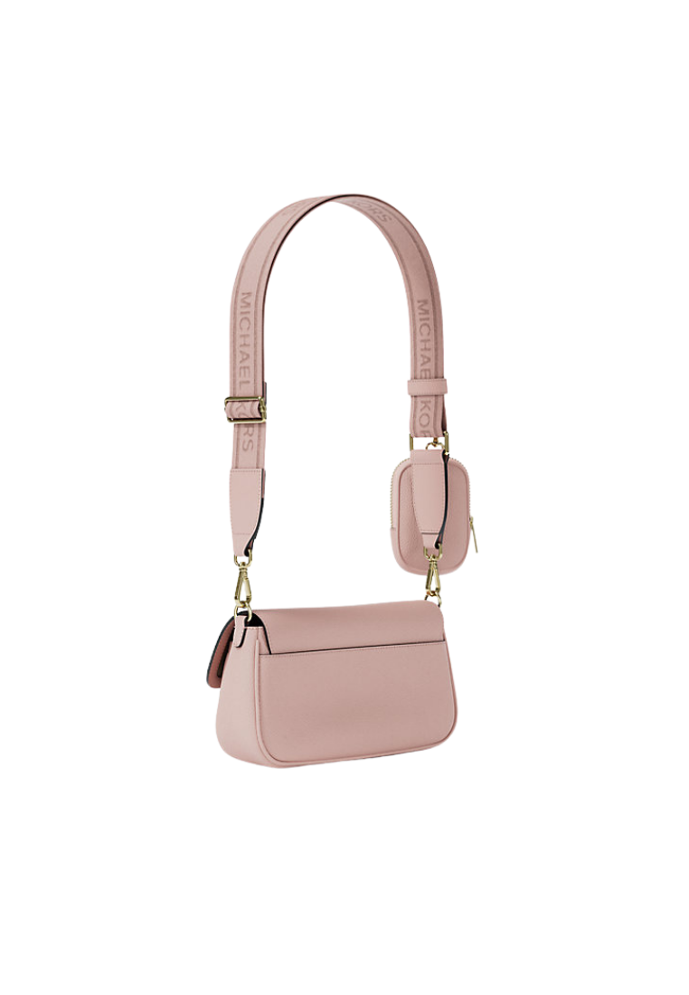 ( PREORDER ) Michael Kors Jet Set Travel Small Pebbled Leather With Pouch Crossbody Bag In Powder Blush 35S6GTVC0L