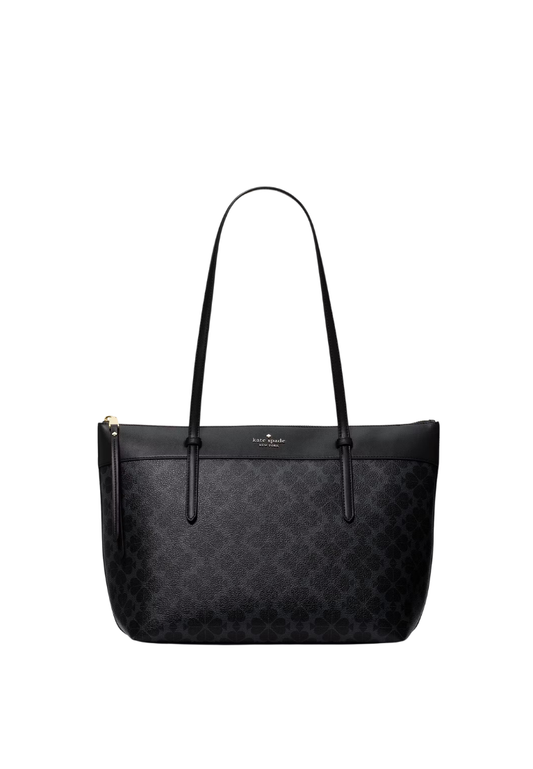 ( PREORDER ) Kate Spade All Day Spade Flower Tote Bag In Black KO142