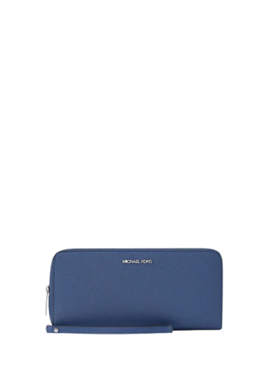 Michael Kors Large Pebbled Leather Continental Wallet In Galaxy Blue 35F7STVE7L